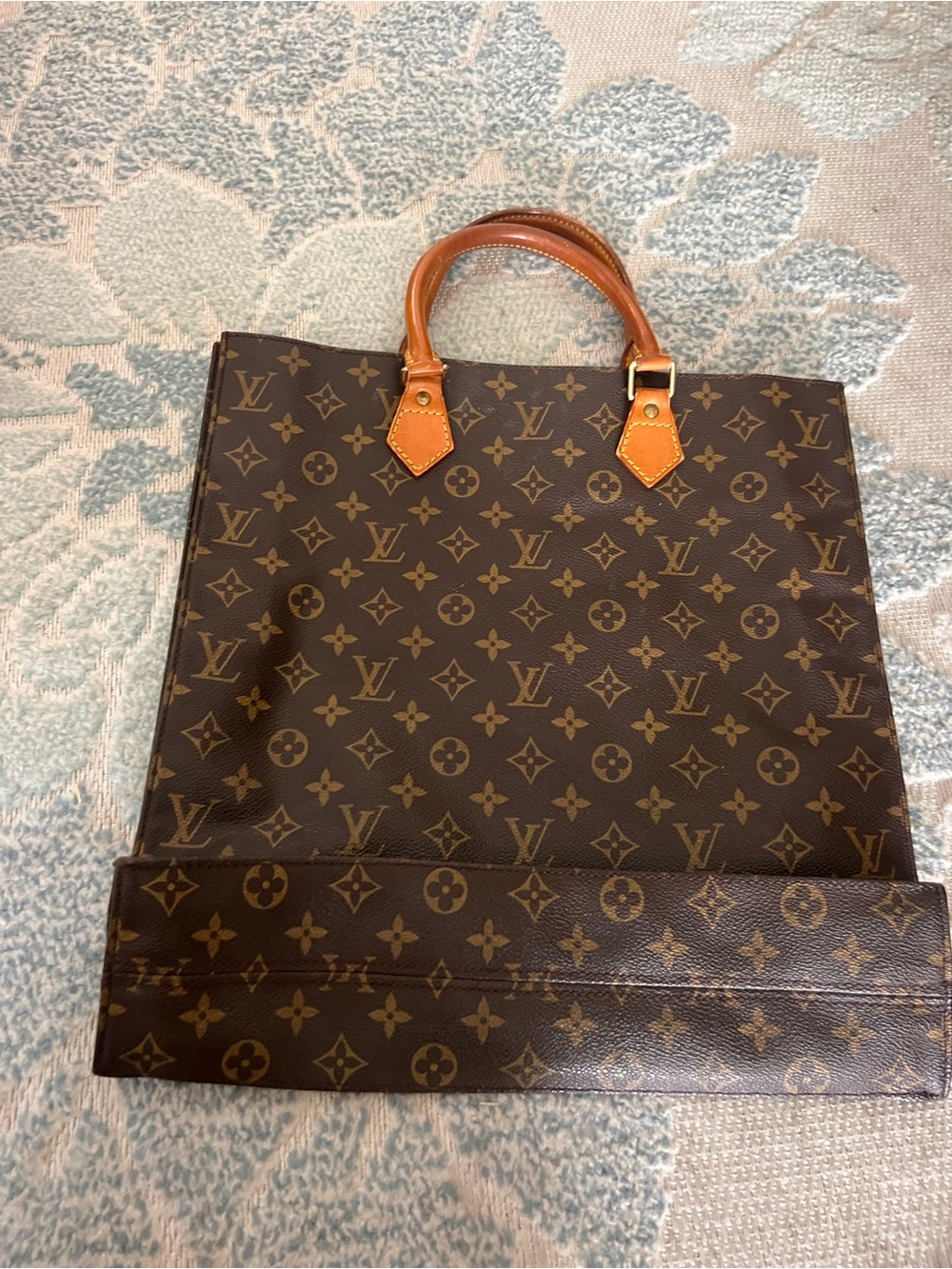 AUTHENTIC Louis Vuitton Brown Monogram Canvas Top-Handle  Bag